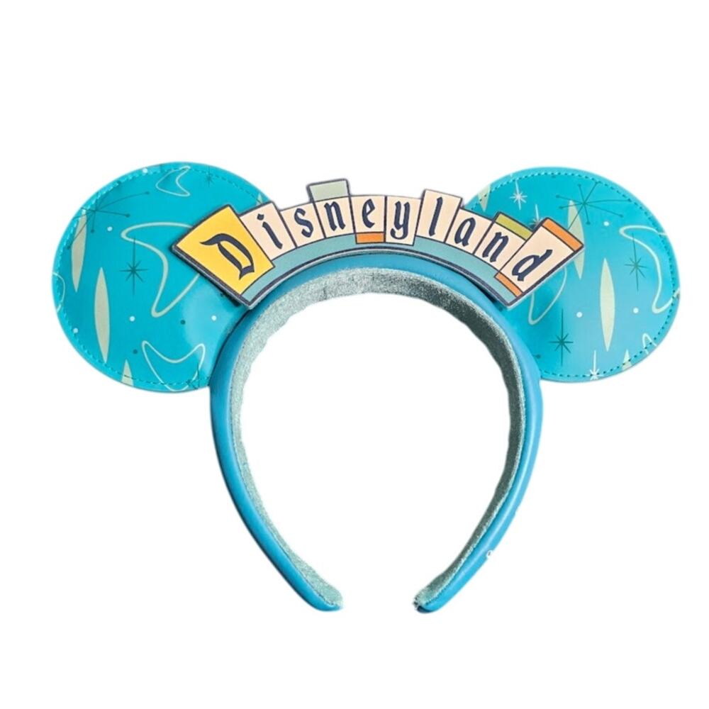 DisneyLand spell out Retro Teal minnie mickey mouse ears headband making magic